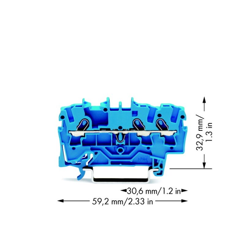 Wago 2001-1304 terminal block Blue