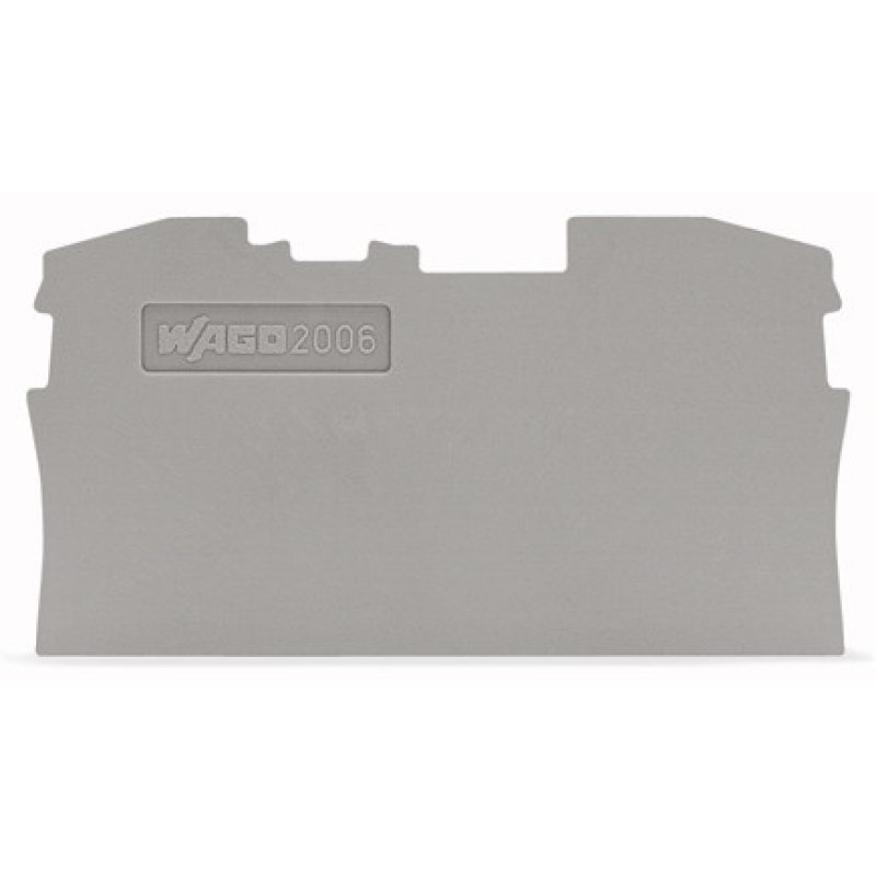 WAGO 2006-1291 Abschluss-und Zwischenplatte,1 mm dick,grau