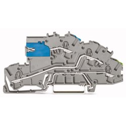 WAGO 2003-7641 Installationsetagen- klemme,mit N-Trennschlitten,NT/L/PE,grau