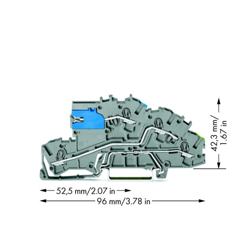 Wago 2003-7641 terminal block Blue, Grey