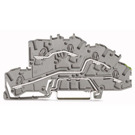 WAGO 2003-7645 Installationsetagen- klemme,L/L/PE,Push-in CAGE CLAMP ,grau