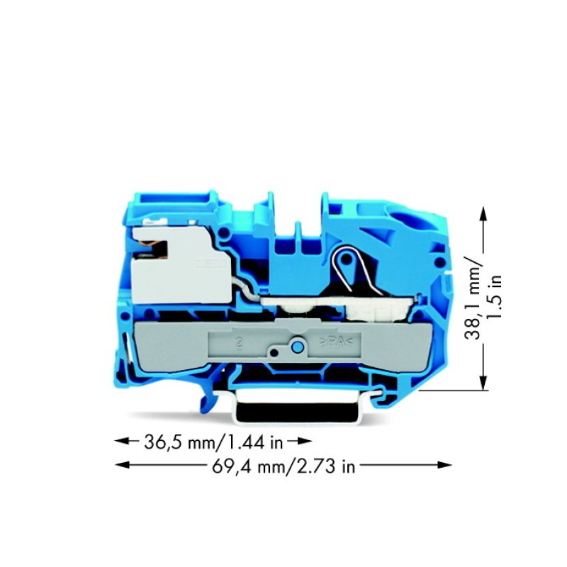 Wago 2016-7114 bornier Bleu