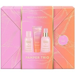 Baylis & Harding Pamper Trio Body Gift Set with Jojoba, Vanilla & Almond Oil