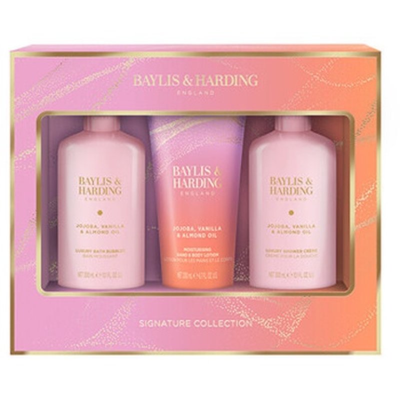 Baylis & Harding Signature Collection Bath Set with Jojoba, Vanilla & Almond Oil