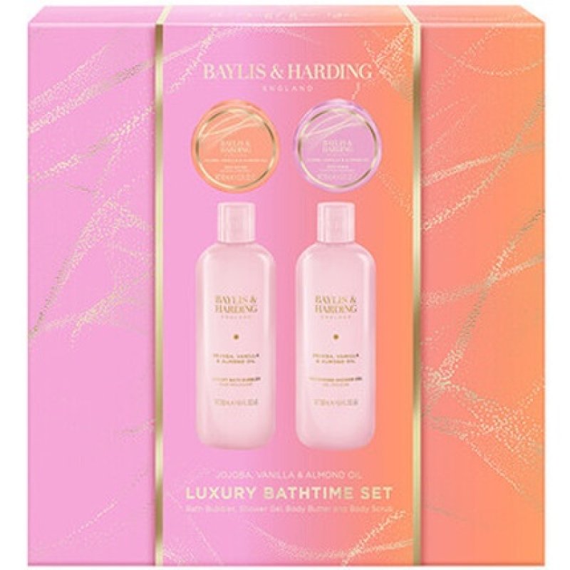 Baylis & Harding Luxury Bathtime Set with Jojoba, Vanilla & Almond Oil