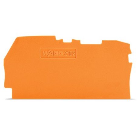 WAGO 2102-1292 Abschluss-und Zwischenplatte,0,8 mm dick,orange