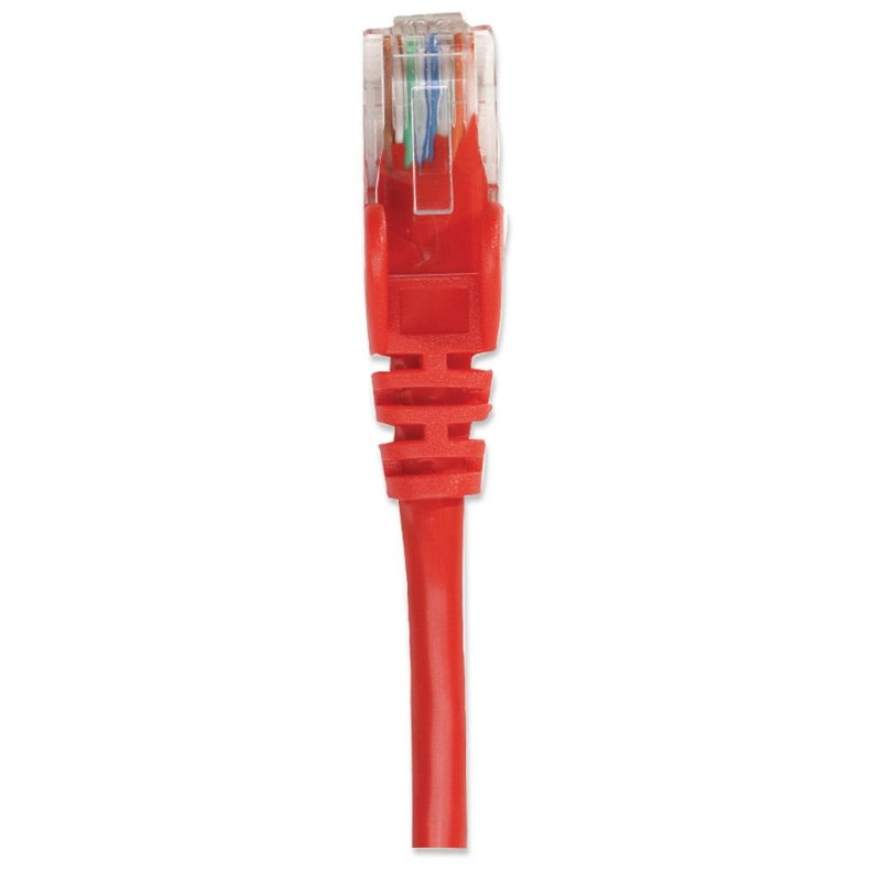 INTELLINET Netzwerkkabel Cat6 U/UTP 0,5m rot CCA RJ-45 Stecker / RJ-45 Stecker vergoldete Kontakte