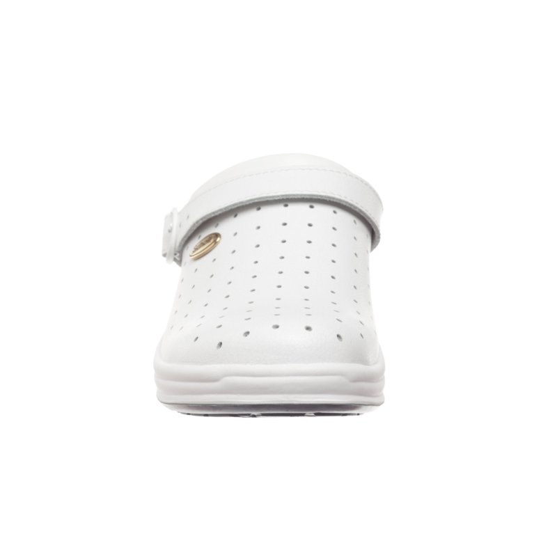 Scholl New Bonus Punched Clog White Size 38