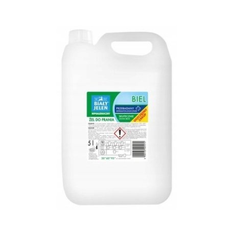 Biały Jeleń Hypoallergenic Laundry Gel for White and Light Fabrics 5L