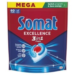 Somat 3-in-1 Dishwasher Tablets 60 Count