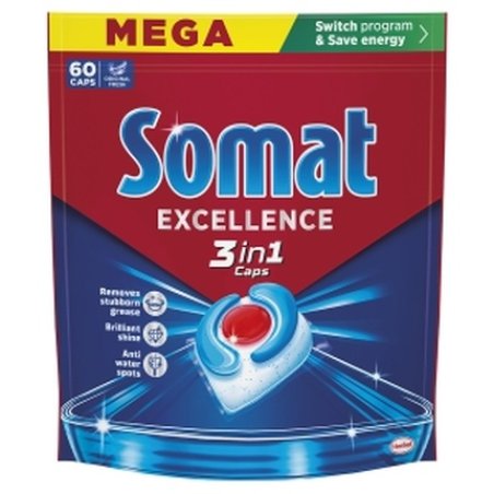 Somat 3-in-1 Dishwasher Tablets 60 Count