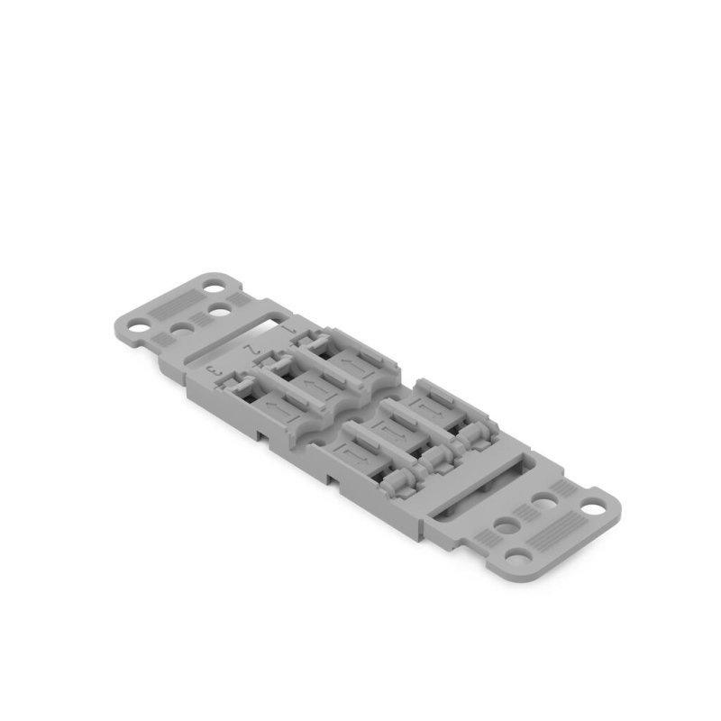 WAGO 221-2503 Befestigungsadapter mit Zugentlastung, 3-fach