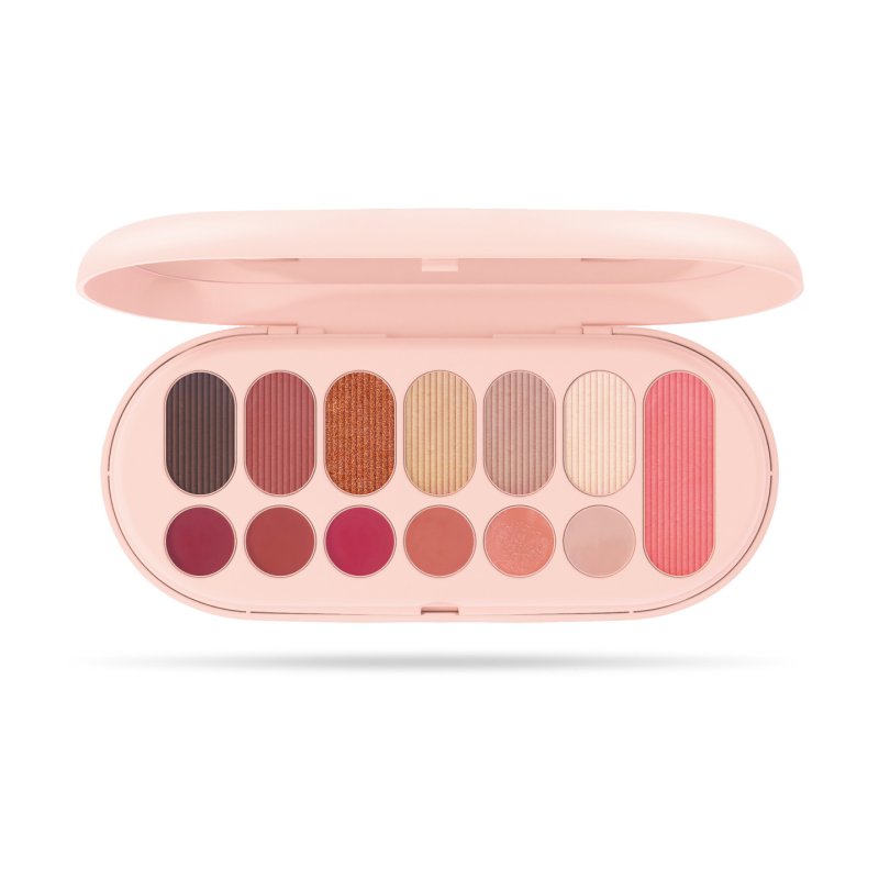 Pupa Make My Day Pocket Blush, Lipstick, Gloss and Eyeshadow Palette 13 Pieces Light Pink