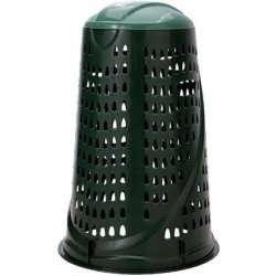 Bama 110L Green Trash Can with Bag Holder