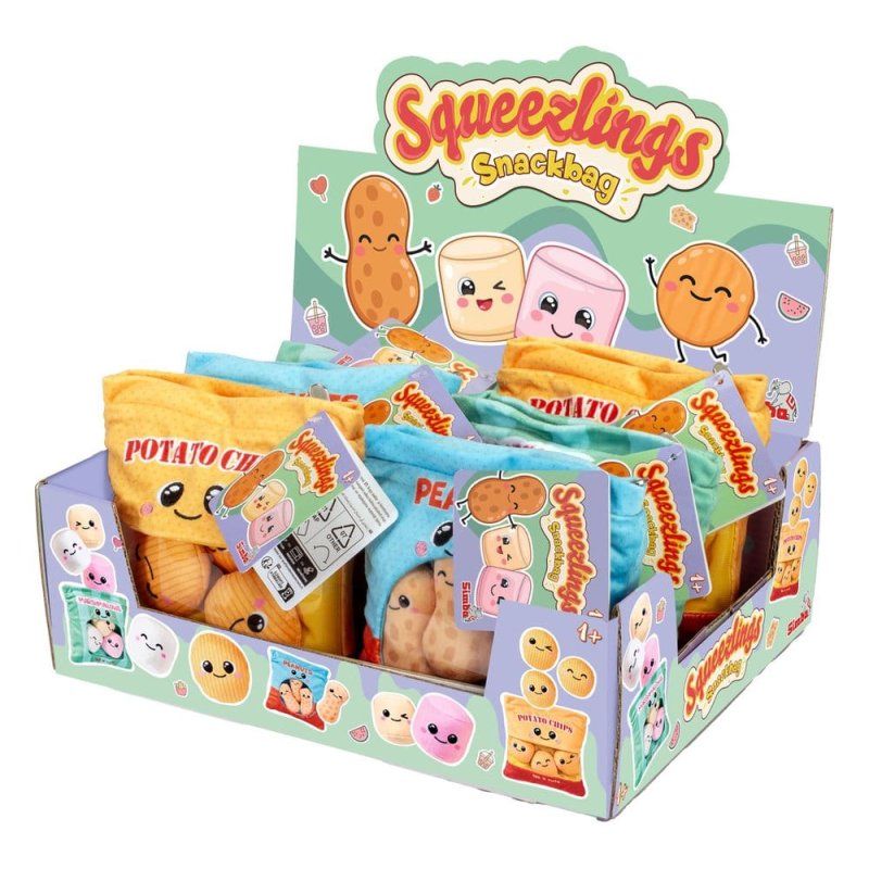 Squeezlings Plush Figure Snackbag 3-Pack Display (6)