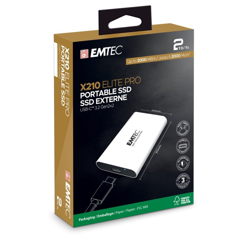 Emtec SSD 3.2Gen2x2 X210 PRO 2TB Port.