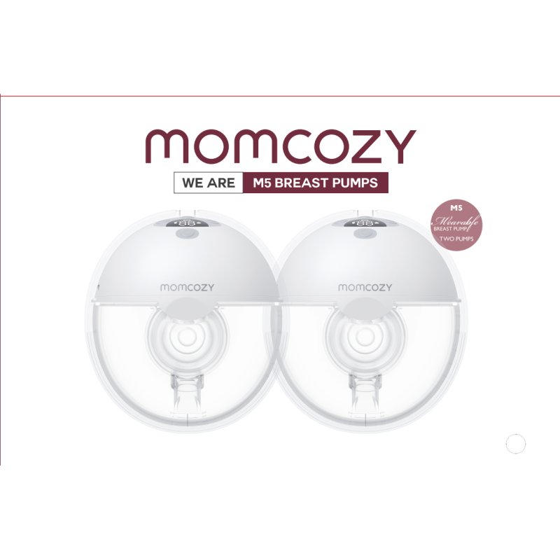 MOMCOZY M5 – noszony laktator szary zestaw podwójny 160 ml