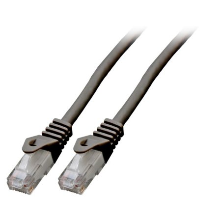 EFB RJ45 Patchkabel Cat.6 U/UTP LSZH CCA schwarz 7,5m