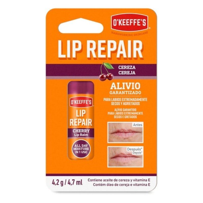 O'Keeffe's Lip Repair Cherry Repairing Lip Balm for Dry Lips