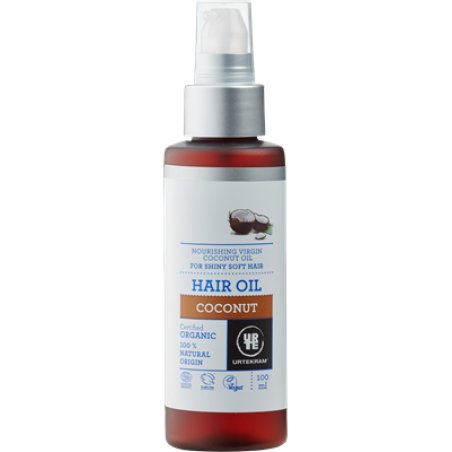 Urtekram Organic Coconut Hair Oil for Shine and Moisture 100ml