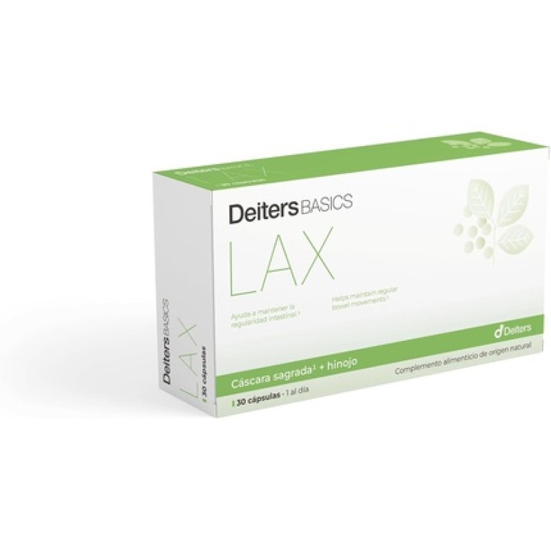 Deiters Basics Lax Natural Supplement with Holy Shell and Fennel 30 Capsules
