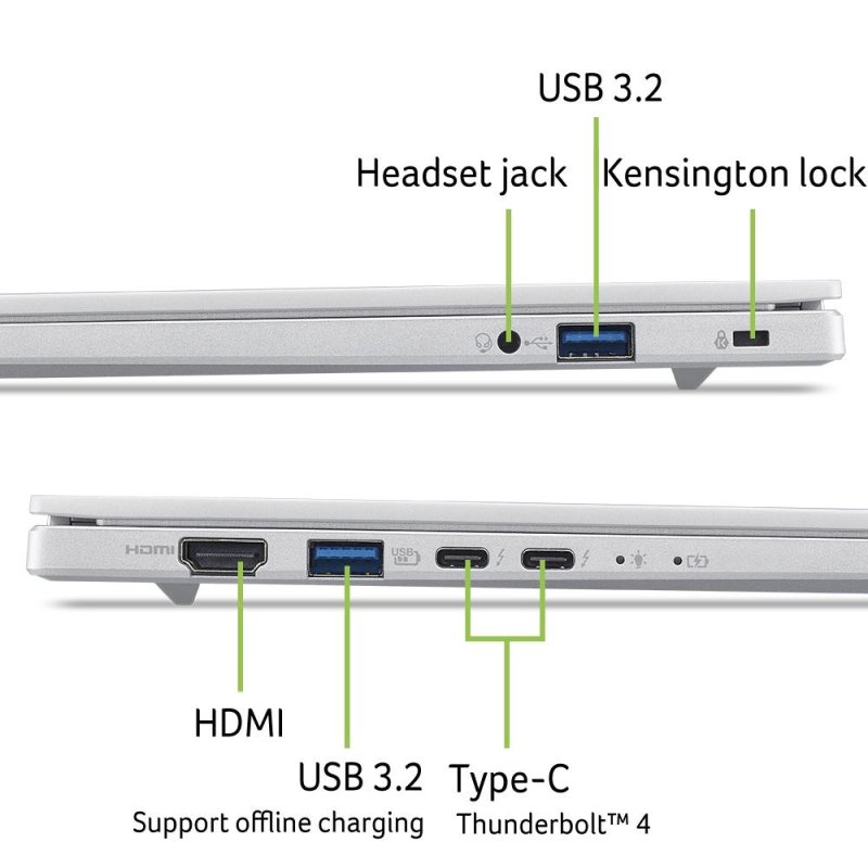Acer Aspire 14 AI OLED (A14-I71M-76XL) Copilot PC 14" WUXGA, OLED, Intel Ultra 355 (49 TOPS), 16GB RAM, 512GB SSD,