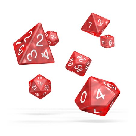 Oakie Doakie Dice dés RPG-Set Marble - Rouge (7)