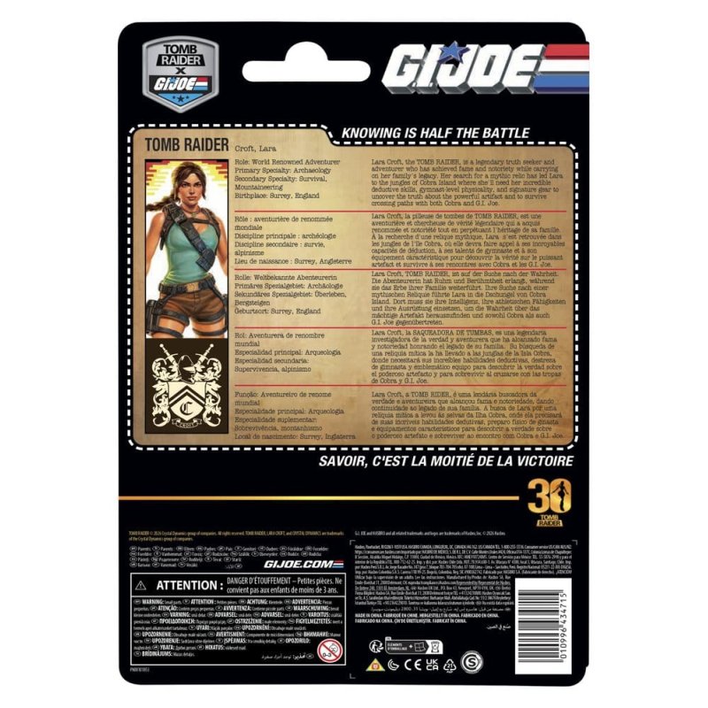 G.I. Joe Classified Series Retro Cardback Collaborative Action Figure Lara "Tomb Raider" Croft 15 cm