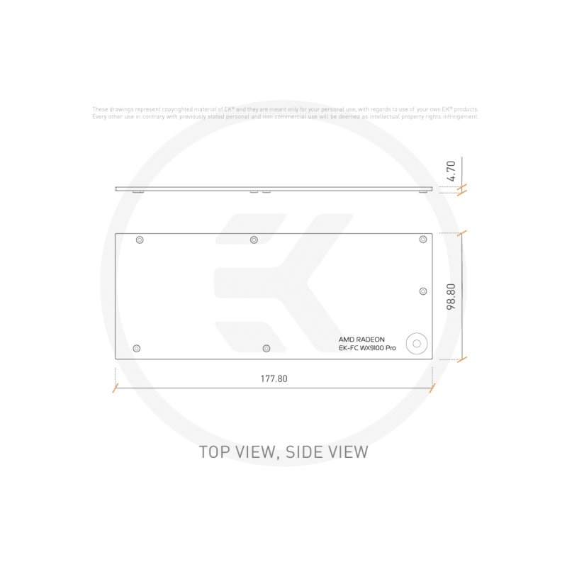 EK Water Blocks EK-Pro GPU WX9100 Backplate - schwarz