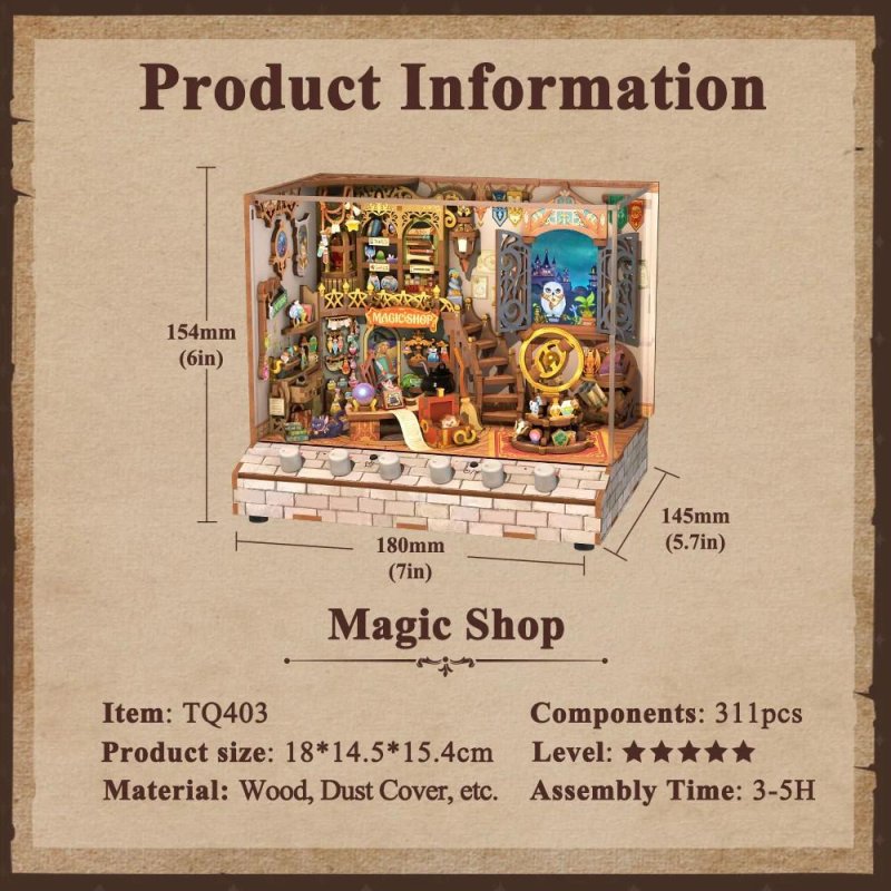 BOOK NOOK KIT - DIY- Magasin Magique - 311pcs LED Light