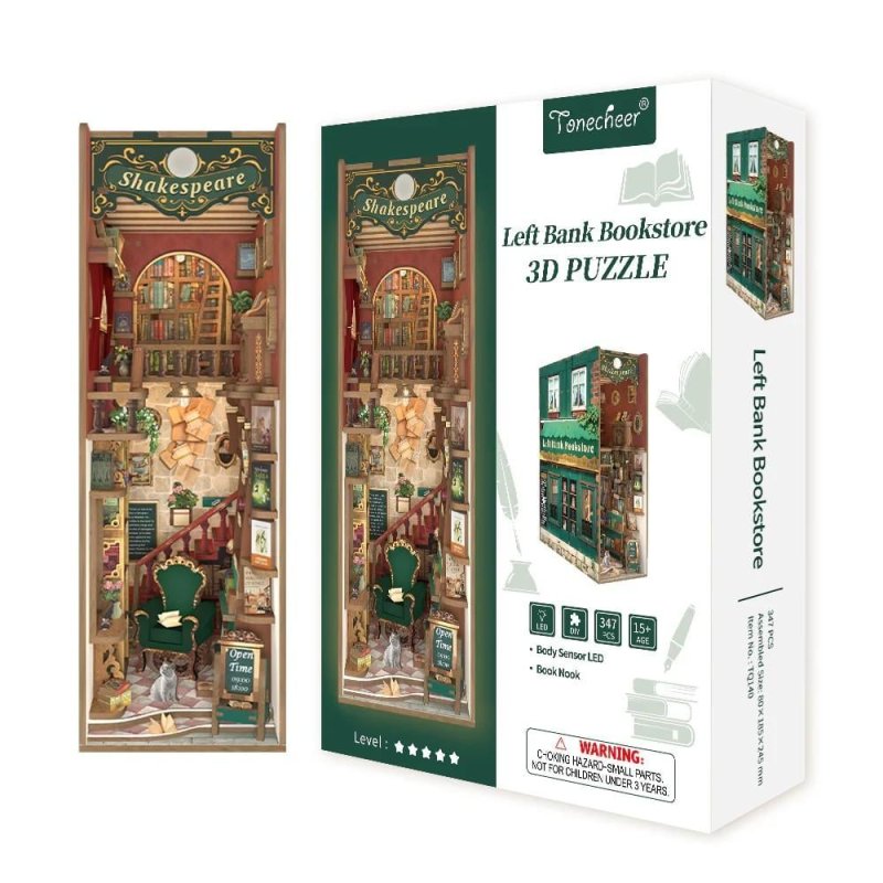BOOK NOOK KIT - DIY- Librairie de la rive gauche - 347pcs LED Light