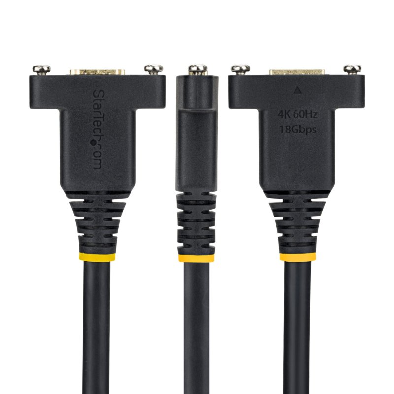 StarTech.com 1m (3ft) Panel Mount HDMI Cable, High Speed HDMI Panel Mount Extension Cable, 4K 60Hz/1440p 144Hz, HDMI