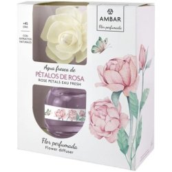 Ambar Perfumed Air Freshener 0% Alcohol Fresh Rose Petal Scent 60ml