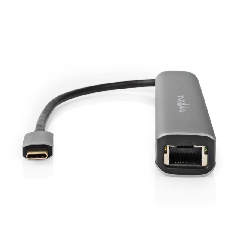 Nedis USB Multi-Port-Adapter USB 3.2 Gen1 6-in-1 - USB-C™ Stecker, HDMI™ Ausgang, RJ45 Buchse, 2x USB-A Buchse, 2x U