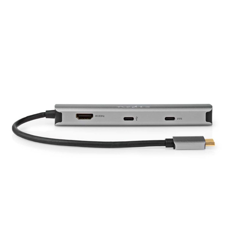 Nedis USB Multi-Port-Adapter USB 3.2 Gen1 6-in-1 - USB-C™ Stecker, HDMI™ Ausgang, RJ45 Buchse, 2x USB-A Buchse, 2x U