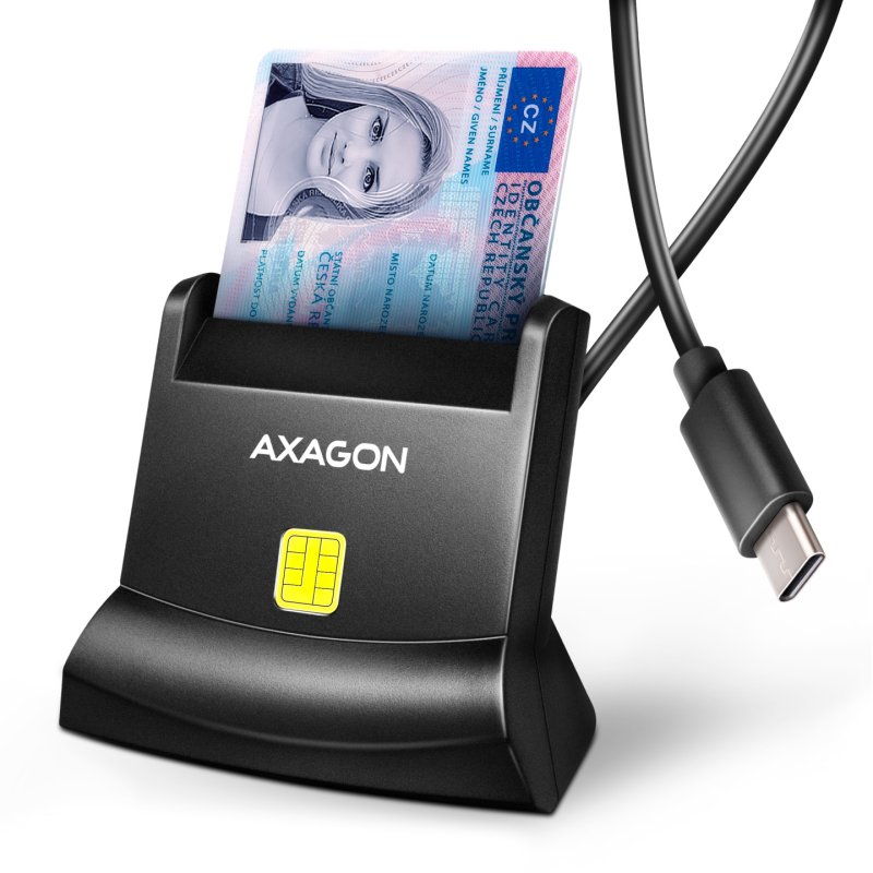 Axagon CRE-SM4NC lecteur de cartes à puce Intérieure USB USB 2.0 Noir