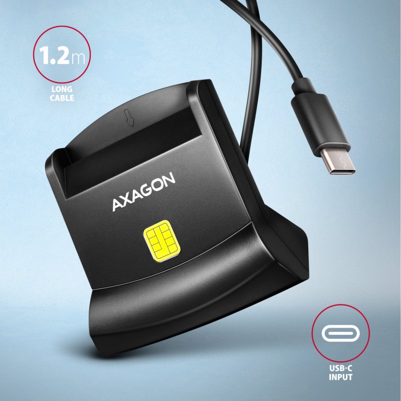 Axagon CRE-SM4NC lecteur de cartes à puce Intérieure USB USB 2.0 Noir