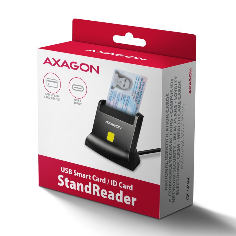 AXAGON CRE-SM4NC USB Smart Card Reader - USB-C