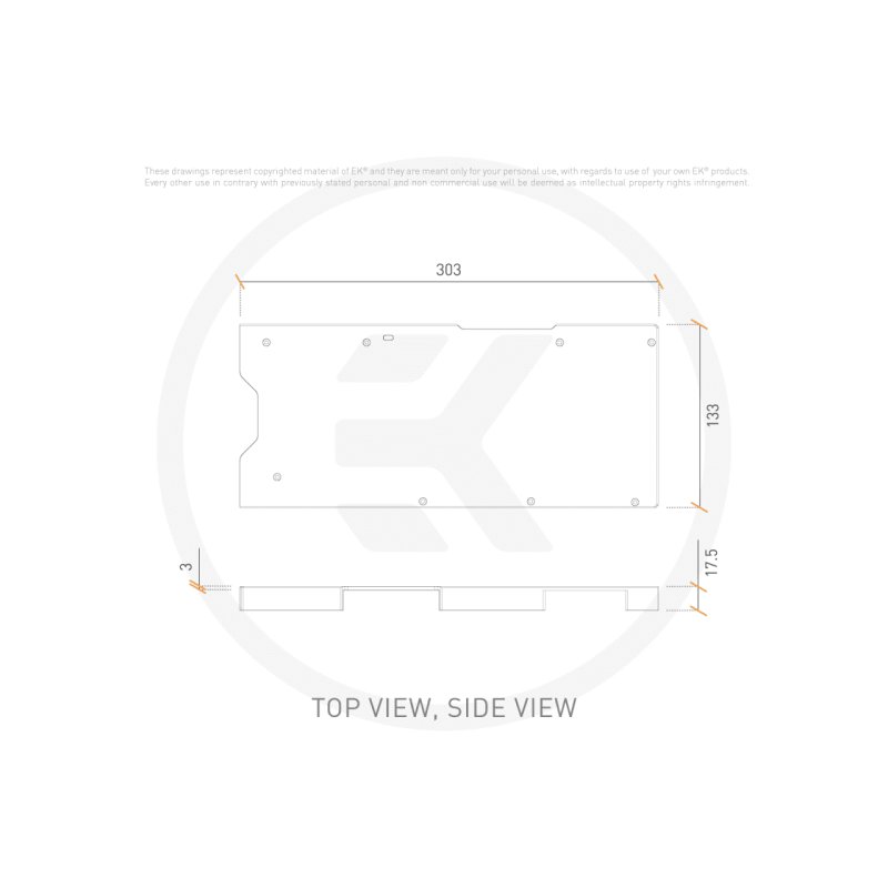 EK Water Blocks EK-Quantum Vector² FTW3 RTX 3080/90 Backplate - Nickel