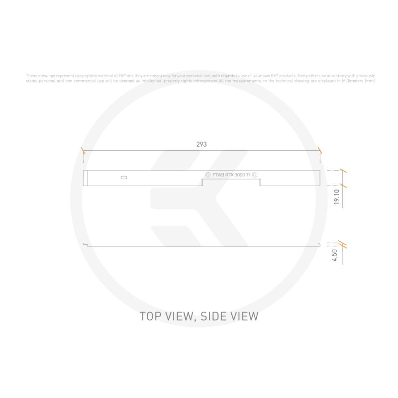 EK Water Blocks EK-Quantum Vector² FTW3 RTX 3090 Ti ABP Side Cover - Nickel