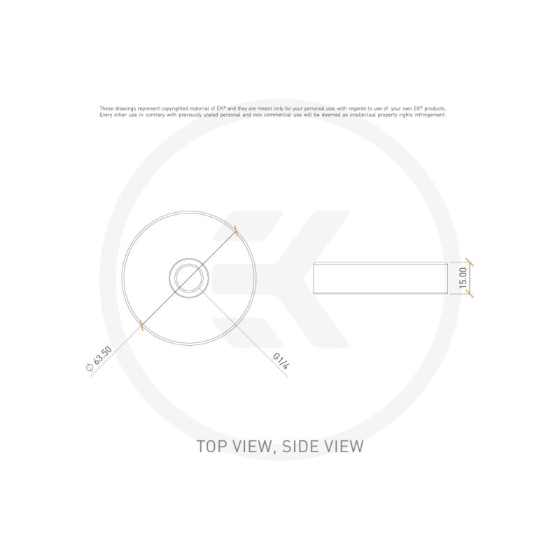 EK Water Blocks compatible EK-RES X3 - TOP weiß