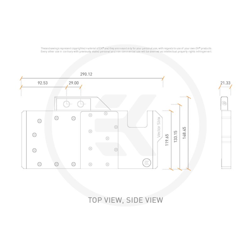 EK Water Blocks EK-Vector Strix RTX 2070 RGB - Nickel Acetal