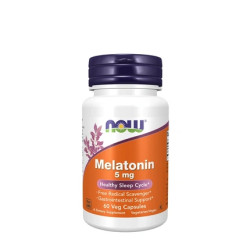 NOW Melatonin 5 mg Sleep Support 60 Vegetarian Capsules