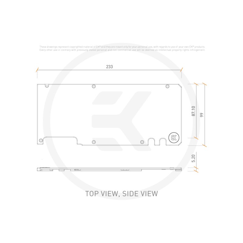 EK Water Blocks EK-Quantum Vector Trinity RTX 3080/3090 Backplate - Nickel