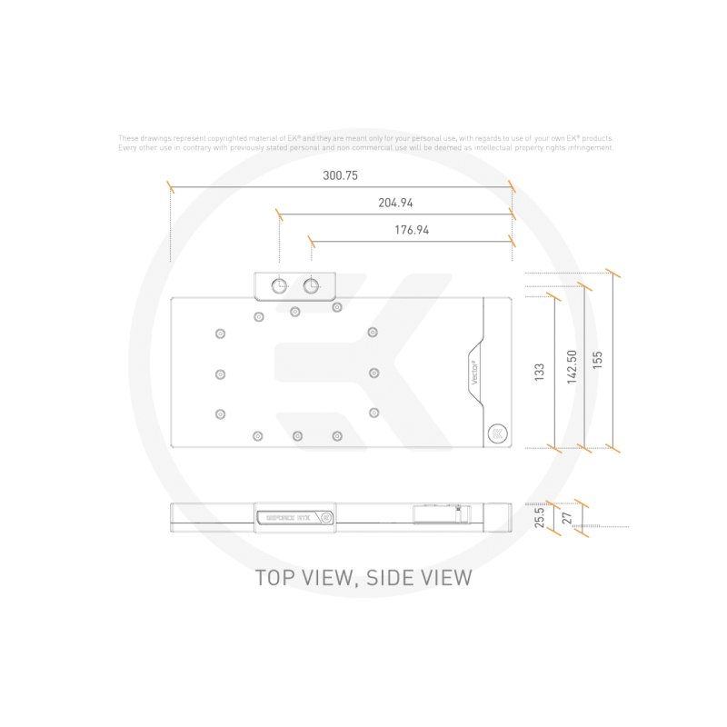 EK QuanVec² Trio RTX3070Ti D-RGB   Ni+Pl | 3831109892015