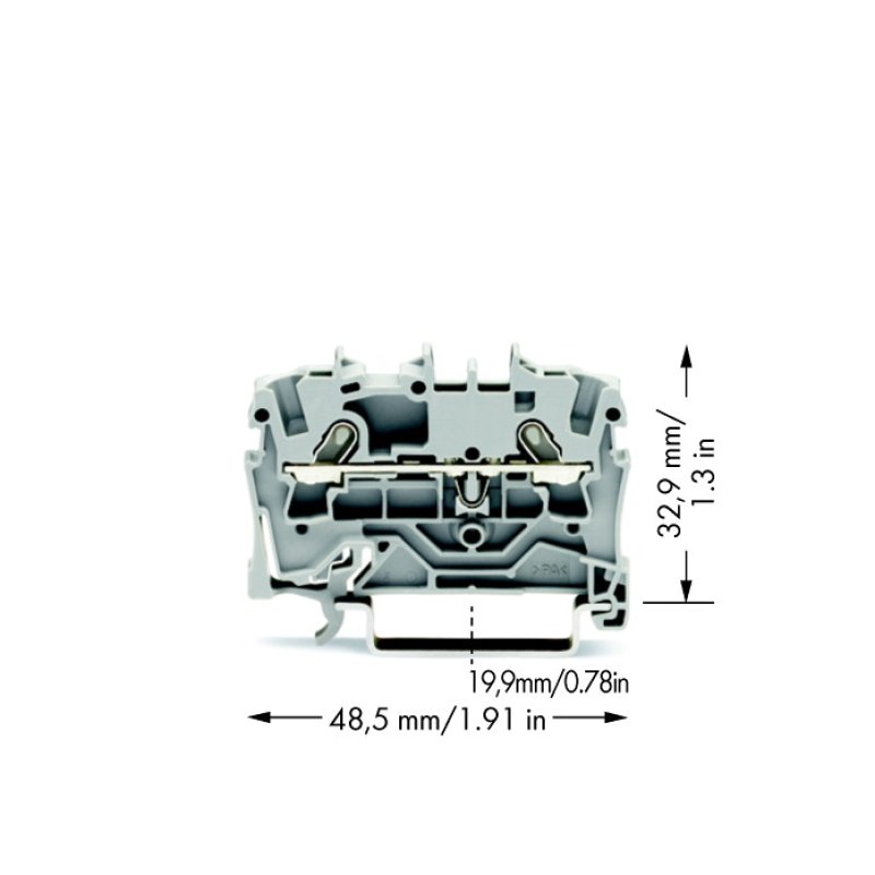 WAGO 2001-1201 2-Leiter-Durchgangsklemme ,1,5mm,fr Anwendungen Ex e II geeignet