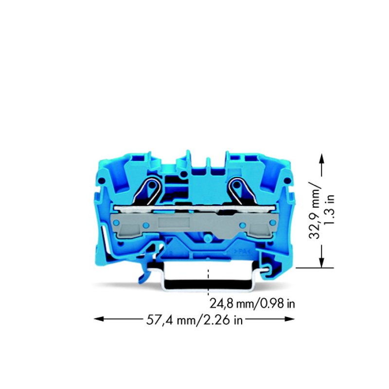Wago 2006-1204 terminal block Blue