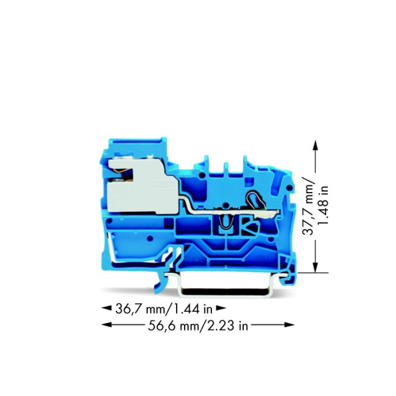 Wago 2002-7114 bornier Bleu