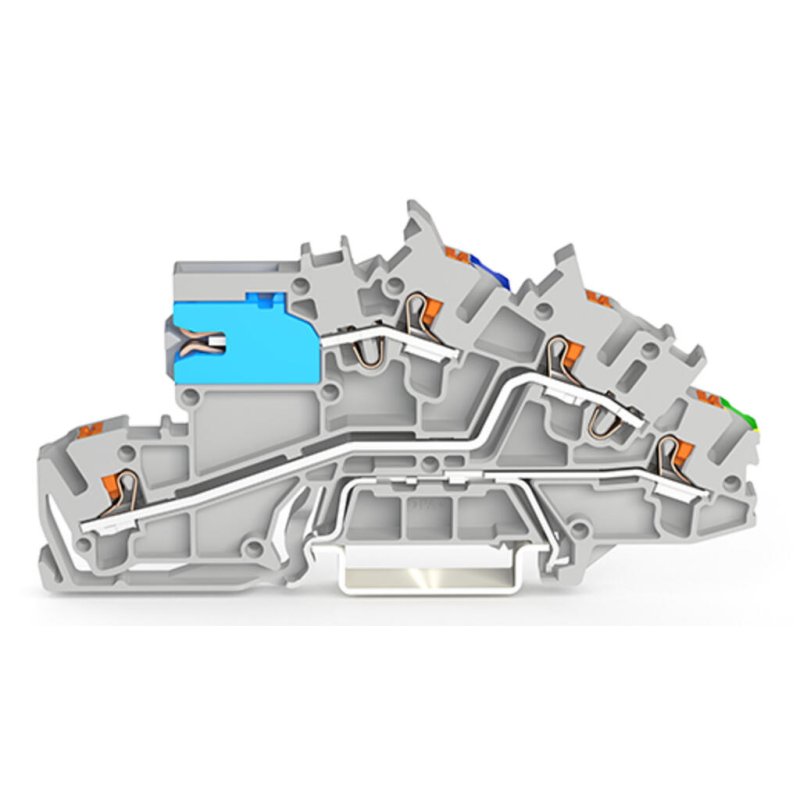 WAGO 2203-7641 Installationsetagen- klemme,mit N-Trennschlitten,NT/L/PE,grau
