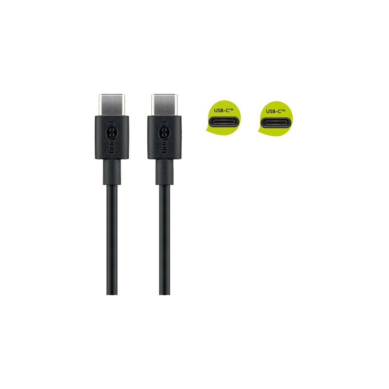 Wentronic 66318 USB cable USB 2.0 1 m USB C 0.48 Gbit/s Black